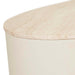 Oberon Curve Marble Coffee Table - Natural Travertine - Shell