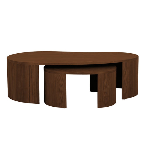 Oberon Curve Nest Coffee Table - Smoked Ash