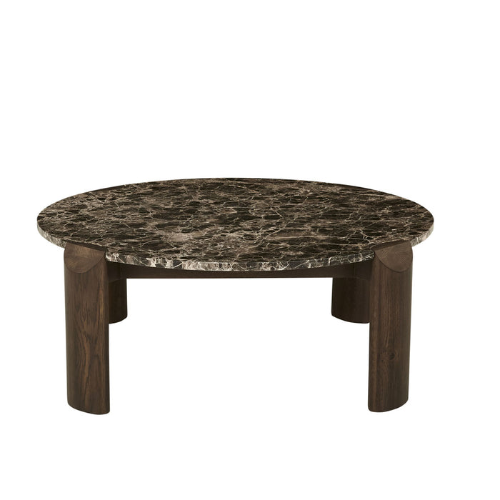 Willa Marble Coffee Table - Emperador Marble - Chocolate Oak