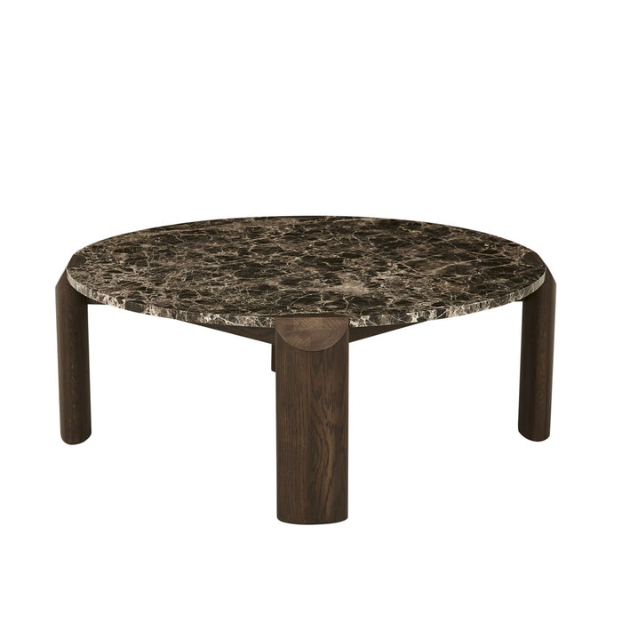 Willa Marble Coffee Table - Emperador Marble - Chocolate Oak