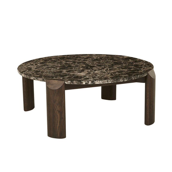 Willa Marble Coffee Table - Emperador Marble - Chocolate Oak