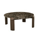 Willa Marble Coffee Table - Emperador Marble - Chocolate Oak