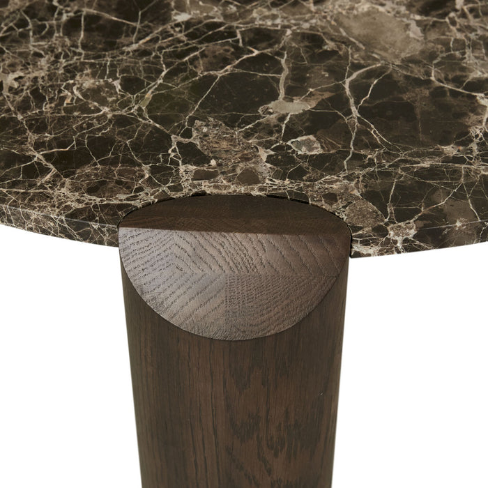 Willa Marble Coffee Table - Emperador Marble - Chocolate Oak