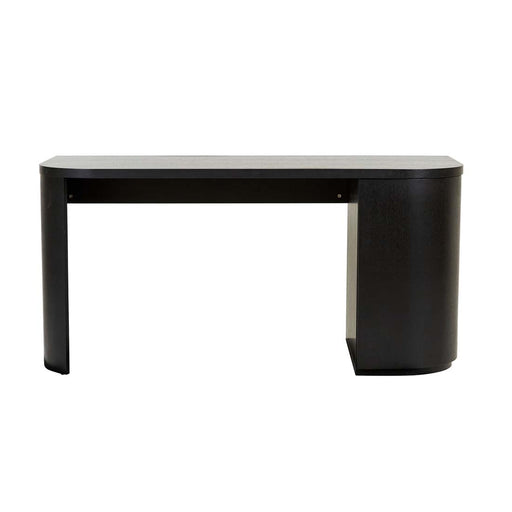 Orson Round Desk - Black Oak