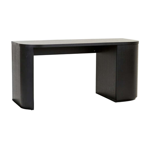 Orson Round Desk - Black Oak