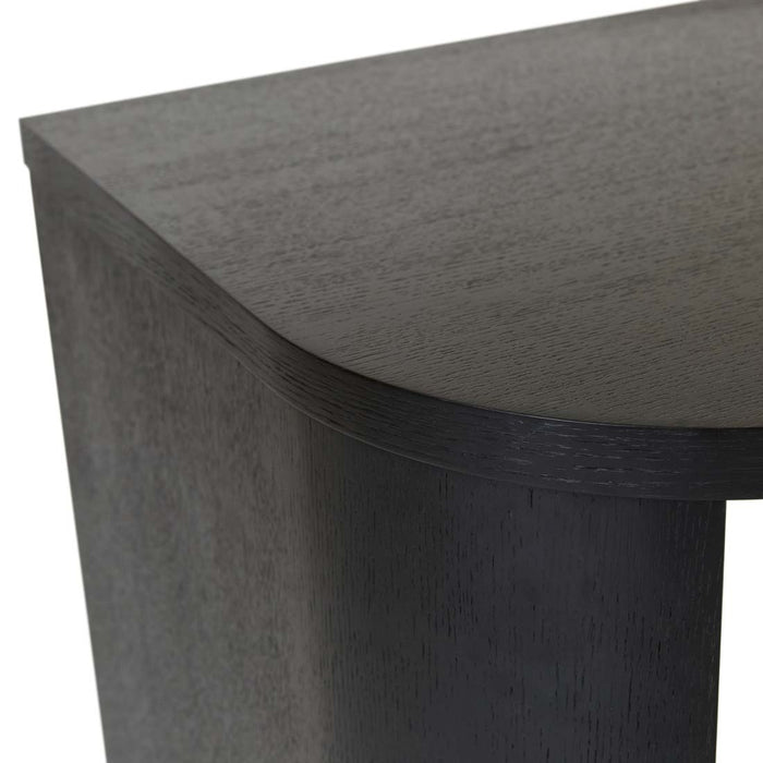 Orson Round Desk - Black Oak