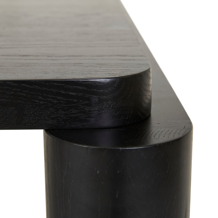 Flint Dining Table - Black Oak