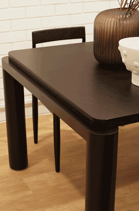 Flint Dining Table - Black Oak