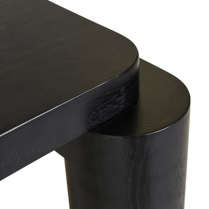 Flint Dining Table - Black Oak
