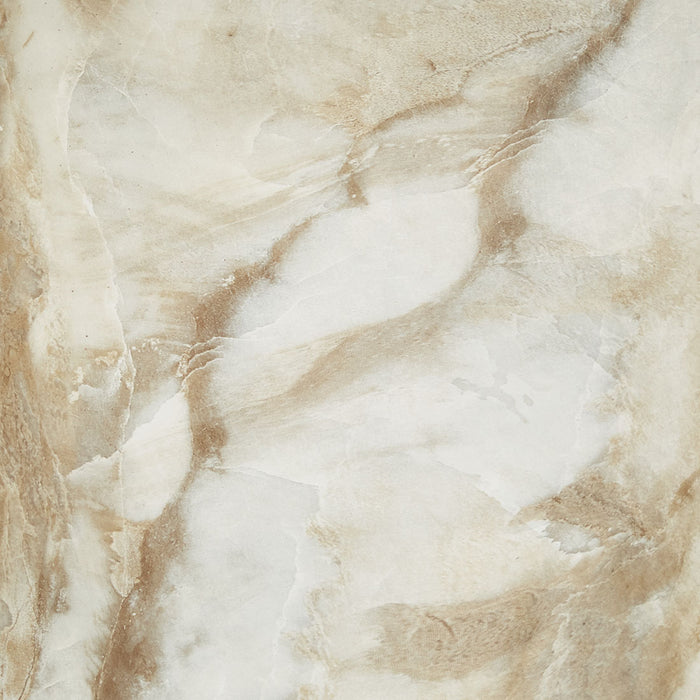 Lucia Curve Dining Table - Faux Mocha Marble