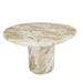 Lucia Curve Dining Table - Faux Mocha Marble