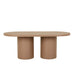 Petra Oval Dining Table - Neutral Clay Pitted