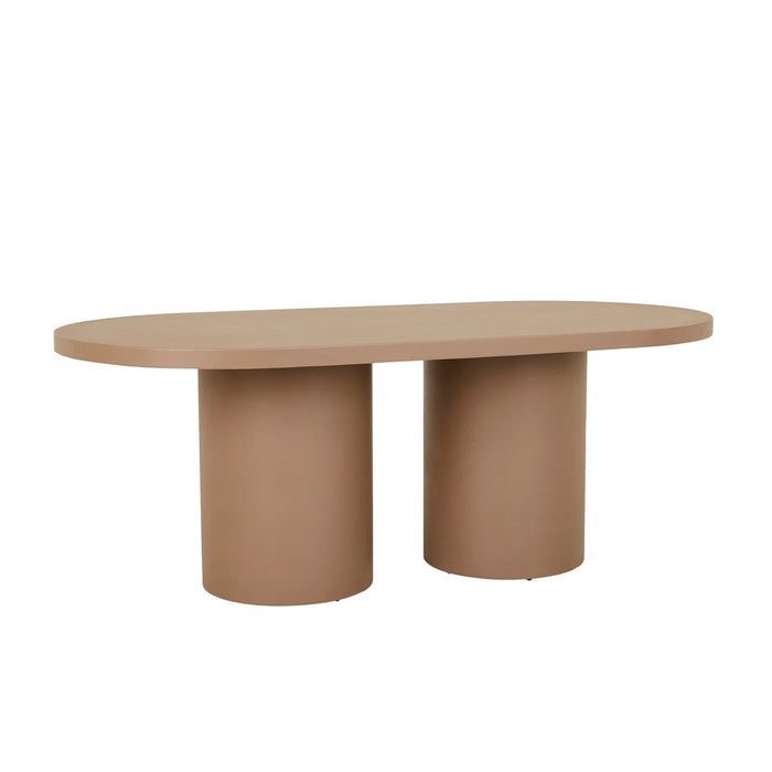 Petra Oval Dining Table - Neutral Clay Pitted