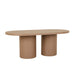Petra Oval Dining Table - Neutral Clay Pitted