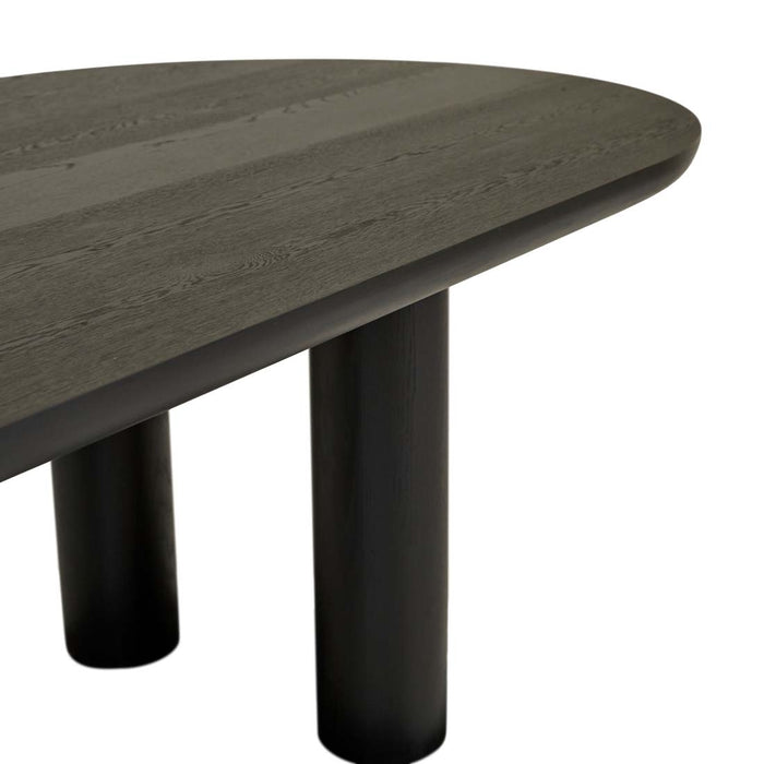 Seb Oval Dining Table - Black Oak