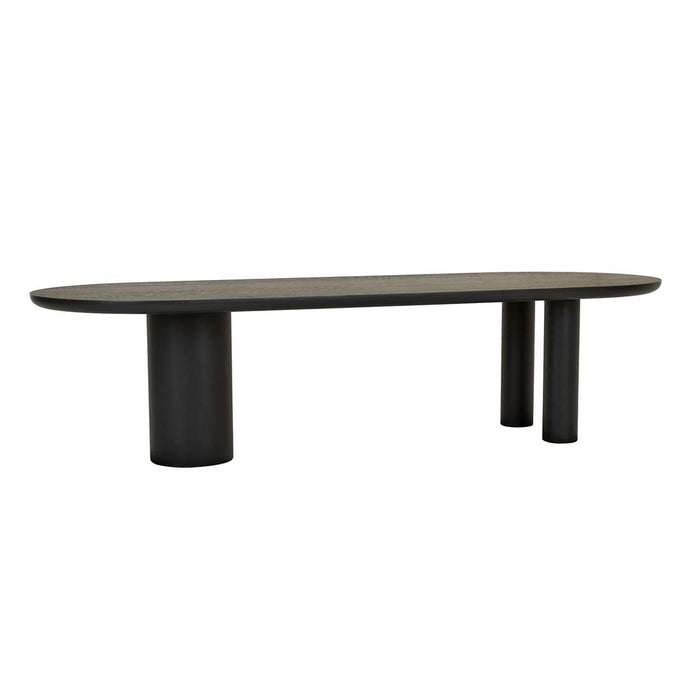 Seb Oval Dining Table - Black Oak