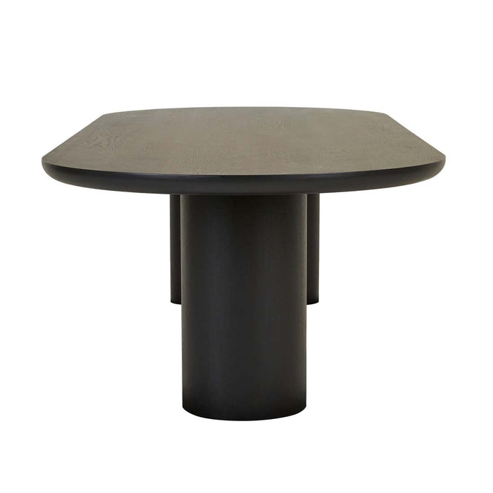 Seb Oval Dining Table - Black Oak