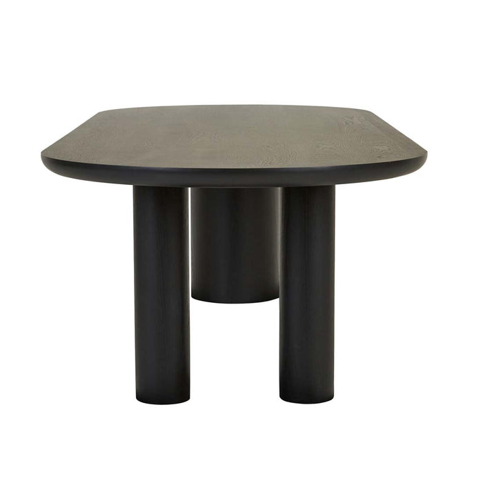 Seb Oval Dining Table - Black Oak
