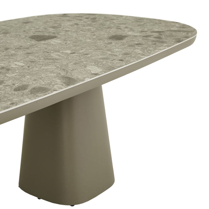 Valencia Dining Table - Faux Storm Terrazzo - Umber
