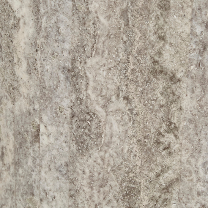 Atlas Pinnacle Side Table - Satin Grey Travertine