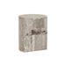 Atlas Pinnacle Side Table - Satin Grey Travertine