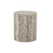 Atlas Pinnacle Side Table - Satin Grey Travertine