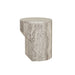 Atlas Pinnacle Side Table - Satin Grey Travertine