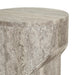 Atlas Pinnacle Side Table - Satin Grey Travertine