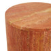 Atlas Pinnacle Side Table - Satin Red Travertine