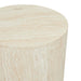 Elle Block Round Side Table - Natural Travertine