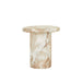 Lucia Curve Side Table - Faux Mocha Marble
