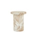 Lucia Curve Side Table - Faux Mocha Marble