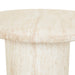 Lucia Curve Side Table - Faux Natural Travertine