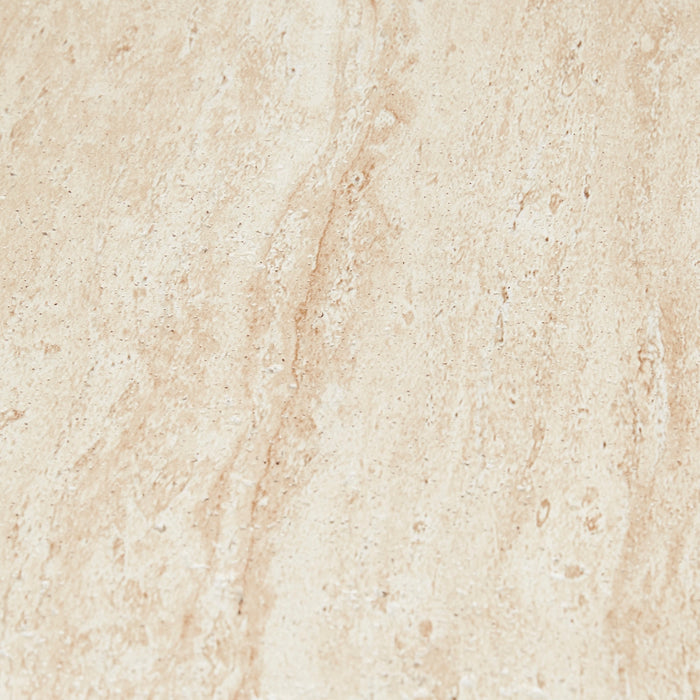 Lucia Curve Side Table - Faux Natural Travertine