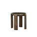 Willa Marble Side Table - Emperador Marble - Chocolate Oak