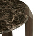 Willa Marble Side Table - Emperador Marble - Chocolate Oak