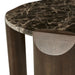 Willa Marble Side Table - Emperador Marble - Chocolate Oak