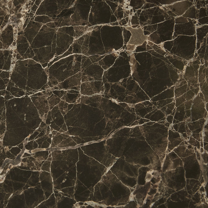Willa Marble Side Table - Emperador Marble - Chocolate Oak