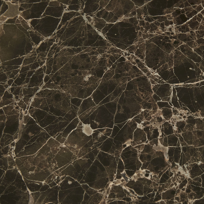 Willa Marble Side Table - Emperador Marble - Chocolate Oak