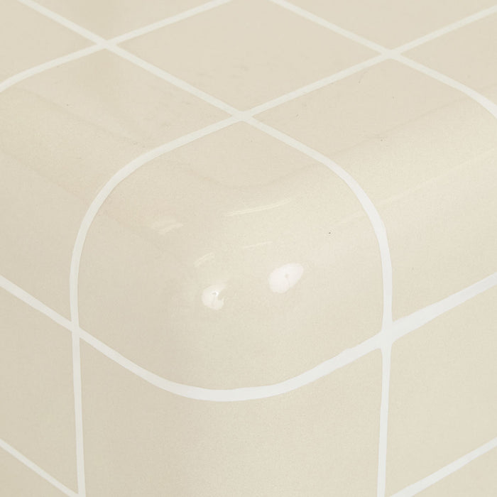 Seville Tiled Side Table 31 x 31 x 50cm - Buff