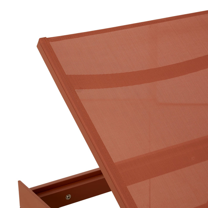 Pier Curve Sunbed - Terracotta