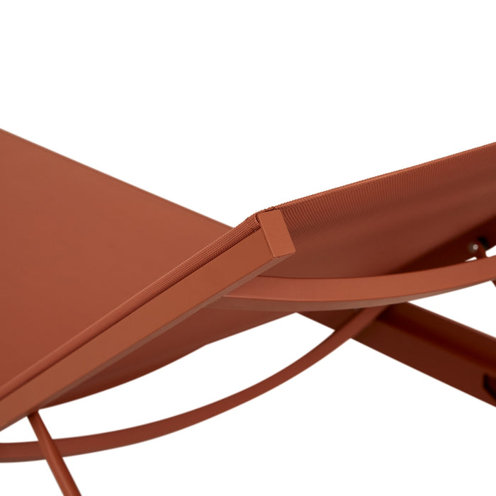 Pier Curve Sunbed - Terracotta