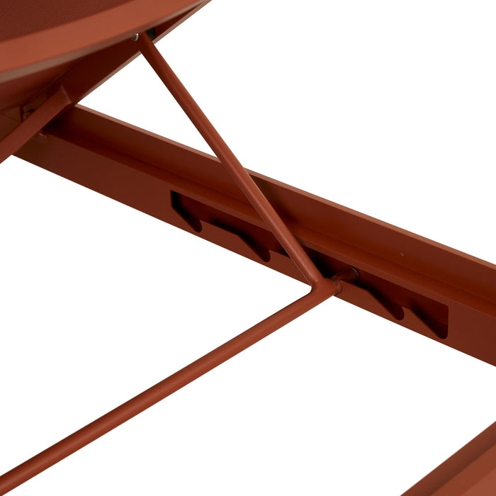 Pier Curve Sunbed - Terracotta