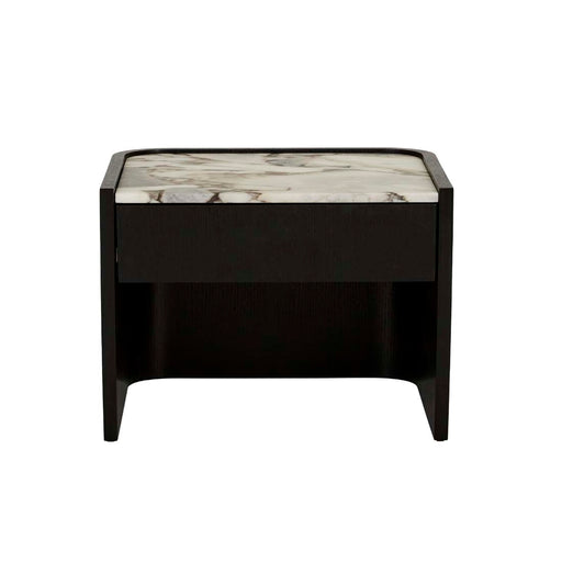 Elsie Bedside - Matt Ocean Marble - Matt Dark Oak