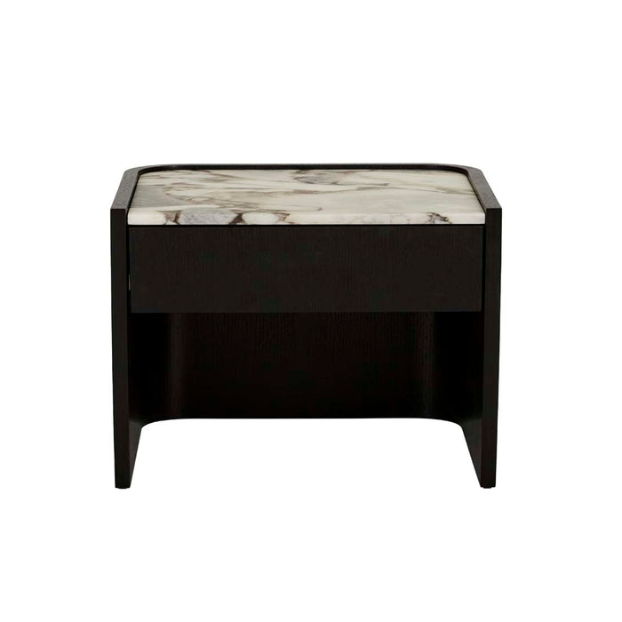 Elsie Bedside - Matt Ocean Marble - Matt Dark Oak