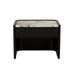 Elsie Bedside - Matt Ocean Marble - Matt Dark Oak