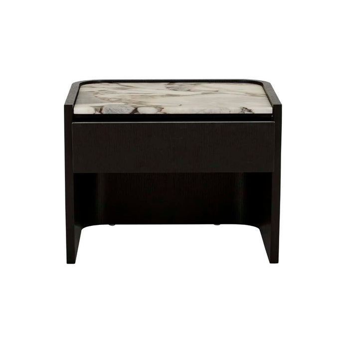 Elsie Bedside - Matt Ocean Marble - Matt Dark Oak