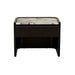 Elsie Bedside - Matt Ocean Marble - Matt Dark Oak