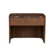 Elsie Bedside - Matt Rouge Marble - Smoked Ash