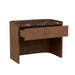 Elsie Bedside - Matt Rouge Marble - Smoked Ash